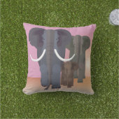 Geometrische Elefantenfamilie Kissen (Golfball-Marker)