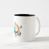 Geometrische Elegance Zweifarbige Tasse (VorderseiteRechts)