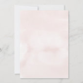 Geometrische elegante Wasserfarbenblush-Rose Save The Date (Rückseite)