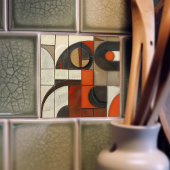 Geometrische Eleganz - Abstrakte Keramik Fliese