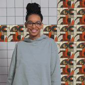 Geometrische Eleganz - Abstrakte Keramik Fliese