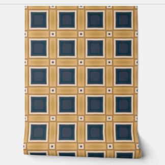 Geometrische Eleganz der Marine und Gold Tapete