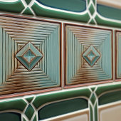 Geometrische Eleganz des Mitteljahrhunderts Aquama Fliese