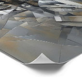 Geometrische Eleganz: Eine moderne, weibliche Abst Poster (Ecke)