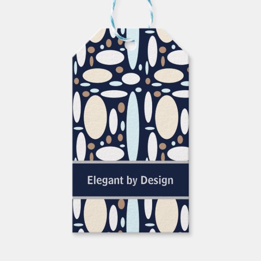 Geometrische Eleganz Geschenkanhänger (Vorderseite)