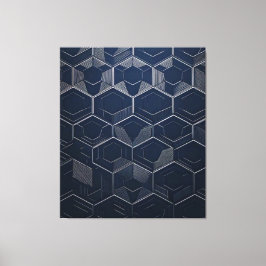 "Geometrische Eleganz: Hexagonale Kunst Leinwanddruck