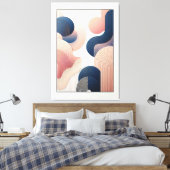 Geometrische Eleganz in der Abstrakten Kunst Leinwanddruck (Insitu (Schlafzimmer))