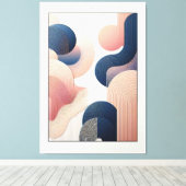 Geometrische Eleganz in der Abstrakten Kunst Leinwanddruck (Insitu (Holzboden))