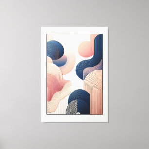 Geometrische Eleganz in der Abstrakten Kunst Leinwanddruck