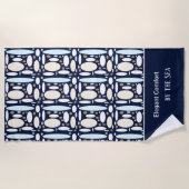 Geometrische Eleganz Strandtuch (Vorderseite)