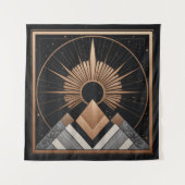 Geometrische Eleganz Wandteppich (Vorderseite)