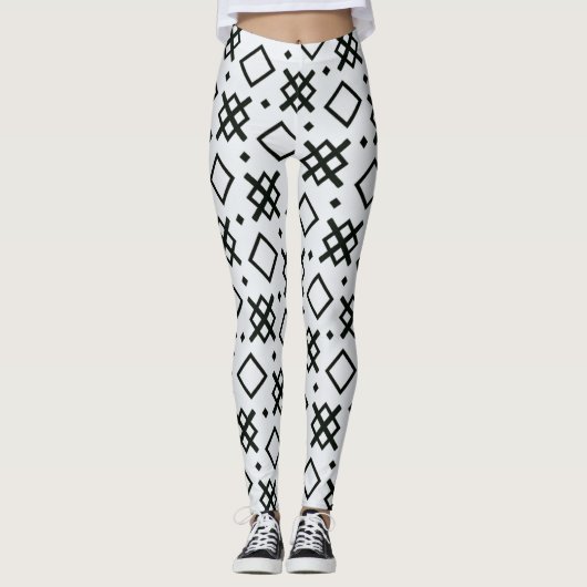 geometrische Elemente nahtlose Form Muster Leggings (Vorderseite)