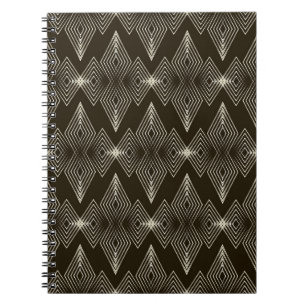 Geometrische Elemente, Vintage nahtlose Verzierung Notizblock