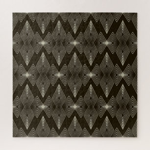 Geometrische Elemente, vintage nahtloses Ornament. Puzzle