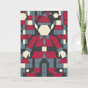 Geometrische Elf-Christmas-Karte Feiertagskarte