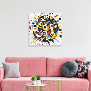 Geometrische Energiestöße - Abstrakte Circle Art Leinwanddruck