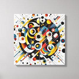 Geometrische Energiestöße - Abstrakte Circle Art Leinwanddruck