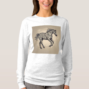 Geometrische Equine Elegance T-Shirt