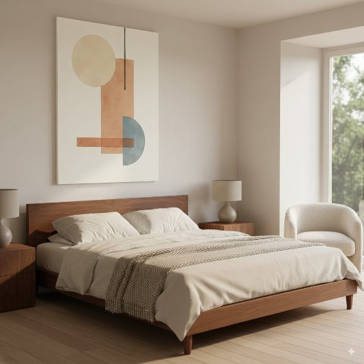 Geometrische Erde Tone Abstrakt Art Canvas Print Leinwanddruck