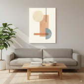 Geometrische Erde Tone Abstrakt Art Canvas Print Leinwanddruck