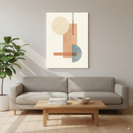 Geometrische Erde Tone Abstrakt Art Canvas Print Leinwanddruck