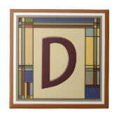 Geometrische erste D Fliese (Vorderseite)