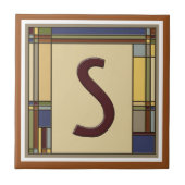 Geometrische erste S Fliese (Vorderseite)