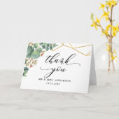 Geometrische Eukalyptus-goldene Form Karte (Gelbe Blume)