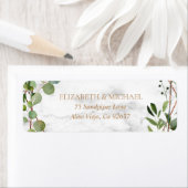 Geometrische Eukalyptus-Rücksendeadresse für Kupfe (Insitu)