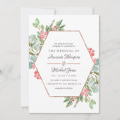 Geometrische Eukalyptus-Weihnachtszeit Einladung (Vorderseite)