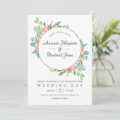 Geometrische Eukalyptus-Weihnachtszeit Einladung (Stehend Vorderseite)