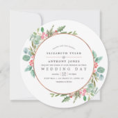 Geometrische Eukalyptus-Weihnachtszeit Einladung (Vorderseite)