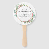 Geometrische Eukalyptus-Weihnachtszeit Fächer (Vorderseite)