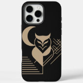 Geometrische Eule mit Halbmond Case-Mate iPhone Hülle (Rückseite)