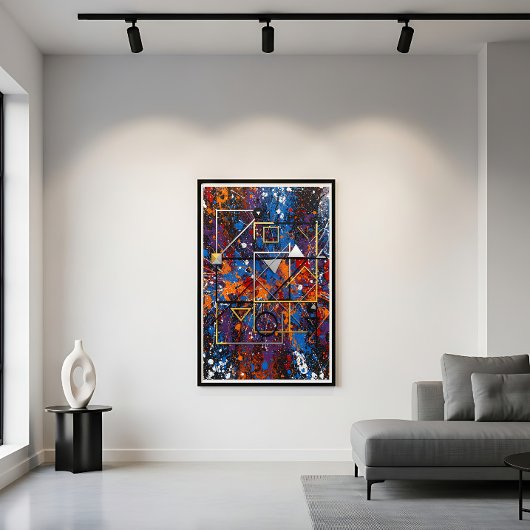 Geometrische Explosion Urban Abstract Poster