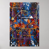 Geometrische Explosion Urban Abstract Poster (Vorne)