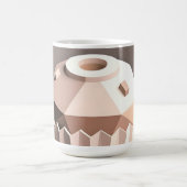 Geometrische facettierte Cupcake-Kunst Kaffeetasse (Mittel)
