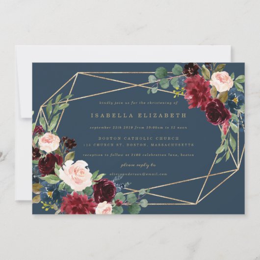 Geometrische Fallgestaltung Einladung (Vorderseite)