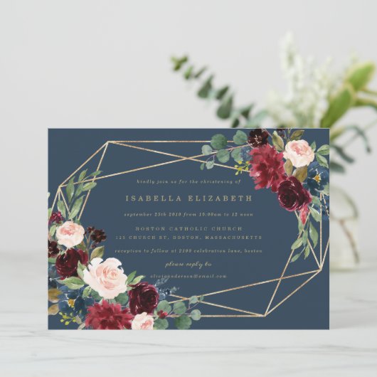 Geometrische Fallgestaltung Einladung (Stehend Vorderseite)