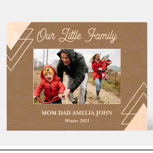 Geometrische Familiennamen Benutzerdefinierter Hol Geätzte Rahmen