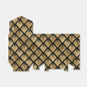 Geometrische Fans aus Gold und Black Art Deco Geschenkschachtel (Ungefaltet)