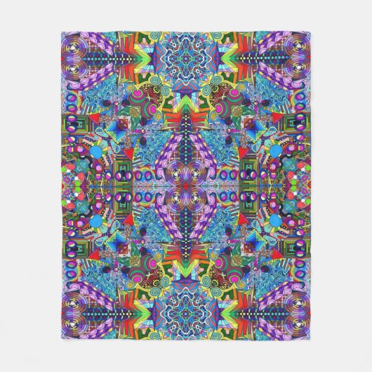 Geometrische Fantasie Fleecedecke (Vorderseite)