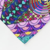 Geometrische Fantasie Fleecedecke (Ecke)