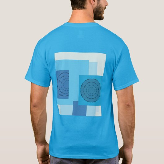 Geometrische Farbblock Herren T-Shirts (Rückseite)