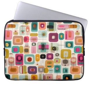 Geometrische Farbblöcke Mid Century Modern RETRO Laptopschutzhülle
