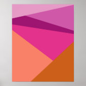 Geometrische Farbblockformen in Lila Magenta Poster (Vorne)