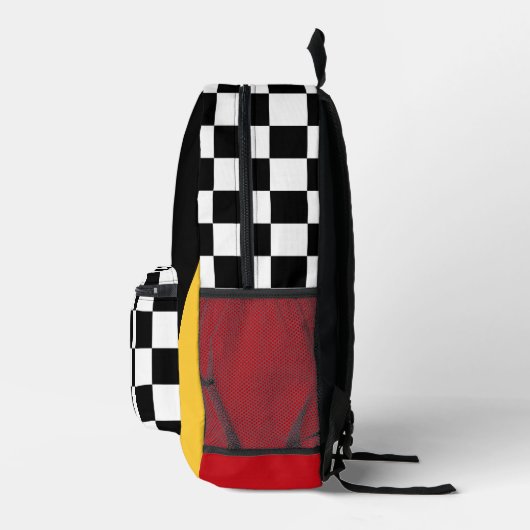 Geometrische Farbblockmuster Bedruckter Rucksack (Rechts)