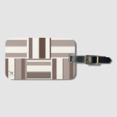 Geometrische FarbblockRechtecke - braun und beige Gepäckanhänger (Vorderseite (Horizontal))