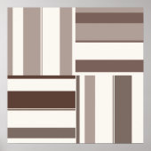 Geometrische FarbblockRechtecke - braun und beige Poster (Vorne)