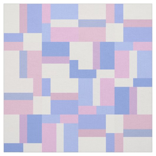 Geometrische FarbblockRechtecke - Rosa und Blau Stoff (Muster)